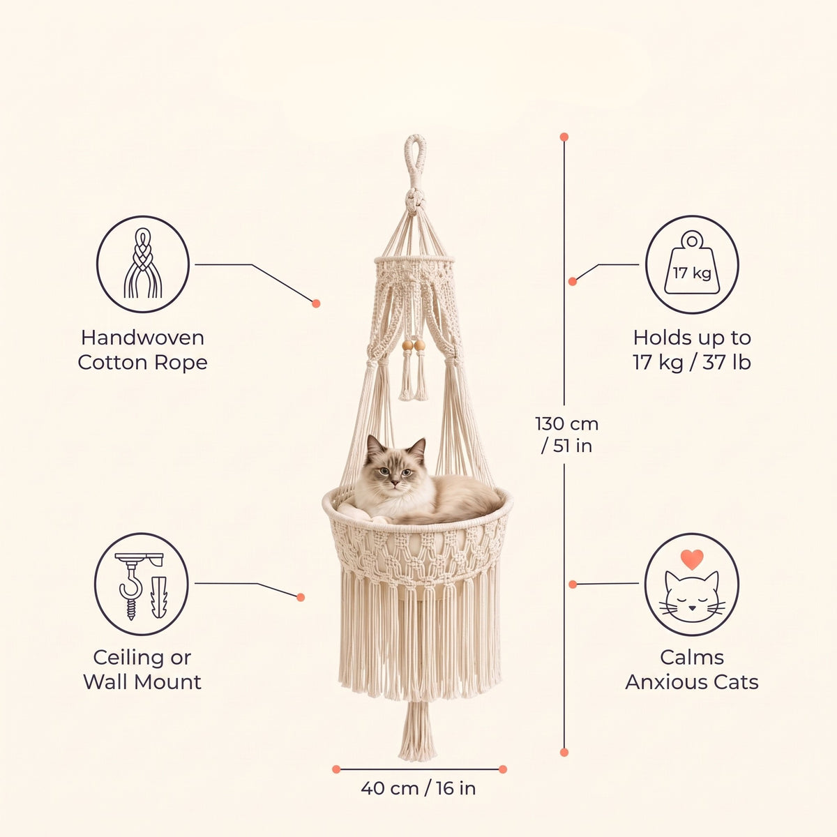 Handwoven Cat Bed