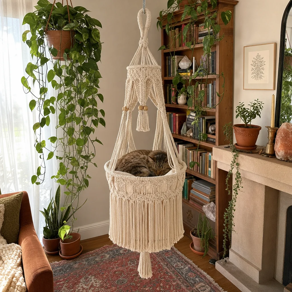 Handwoven Cat Bed